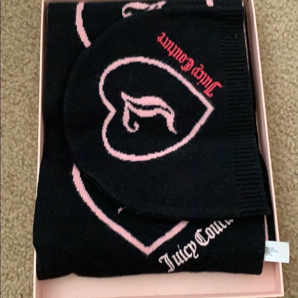 Juicy Couture hat and scarf set